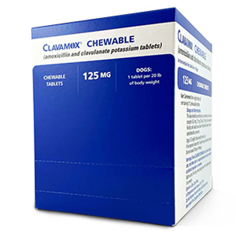 Clavamox (amoxicillin/clavulanate) Chewable Tablets