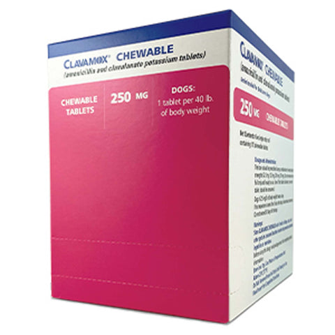 Clavamox (amoxicillin/clavulanate) Chewable Tablets