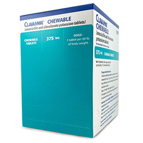 Clavamox (amoxicillin/clavulanate) Chewable Tablets