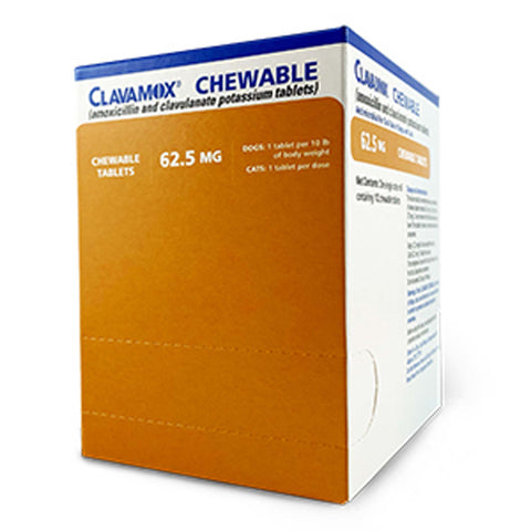 Clavamox (amoxicillin/clavulanate) Chewable Tablets